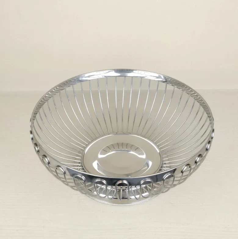 Corbeille de table chromée