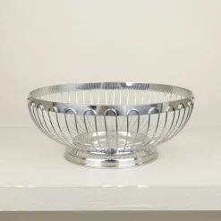 Corbeille de table chromée