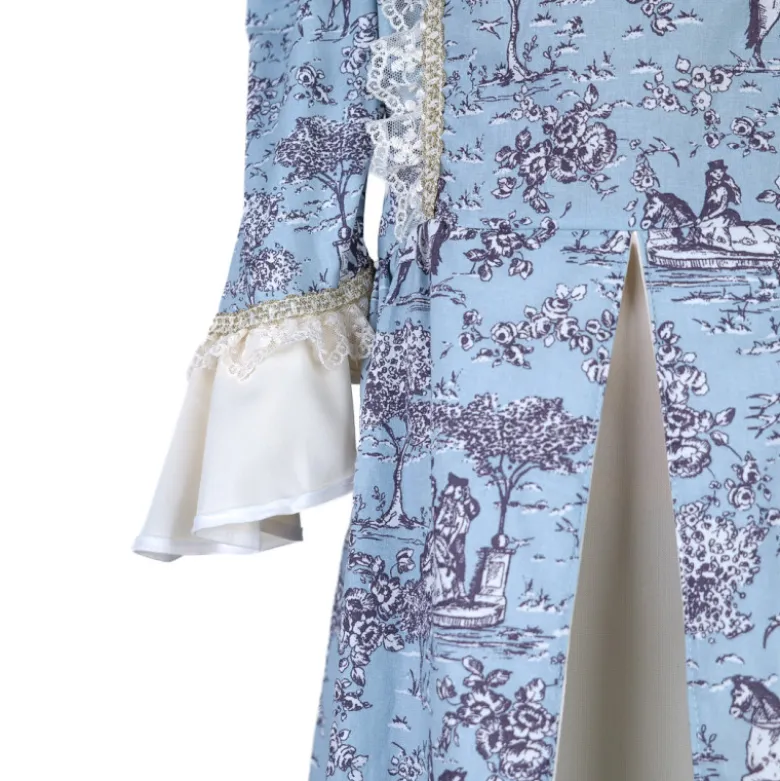 Costume de marquise en jouy bleu