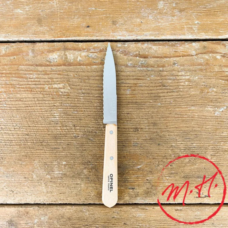 Couteau cranté Opinel en hêtre
