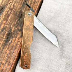 Couteau Higonokami laiton brun