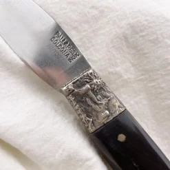 Couteau pliant Corne de buffle et argent