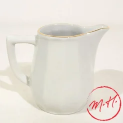 Crémier porcelaine blanche filet or