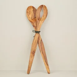 Cuillères à salade en bois d'olivier