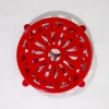 Dessous de plat rond émaillé rouge