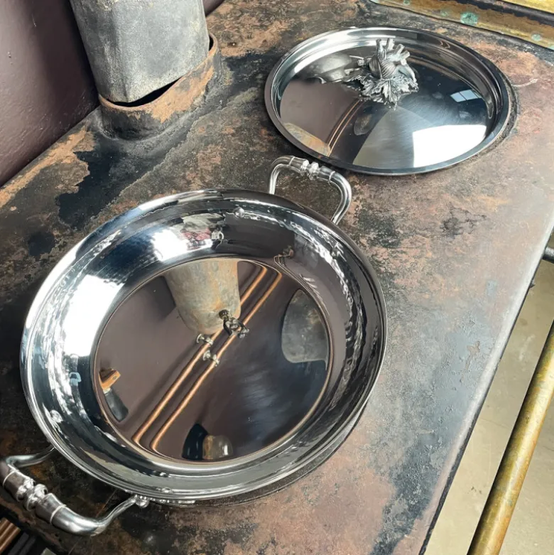 Faitout en inox martelé