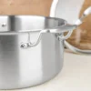 Faitout Triply Inox 24 cm avec couvercle en verre