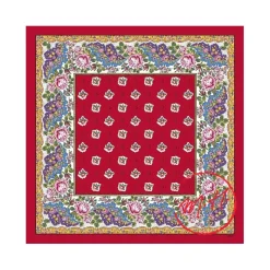 Foulard provençal roses rouge Souleiado