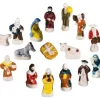 4 fèves santons en porcelaine
