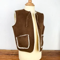 Gilet de berger en peau d'agneau