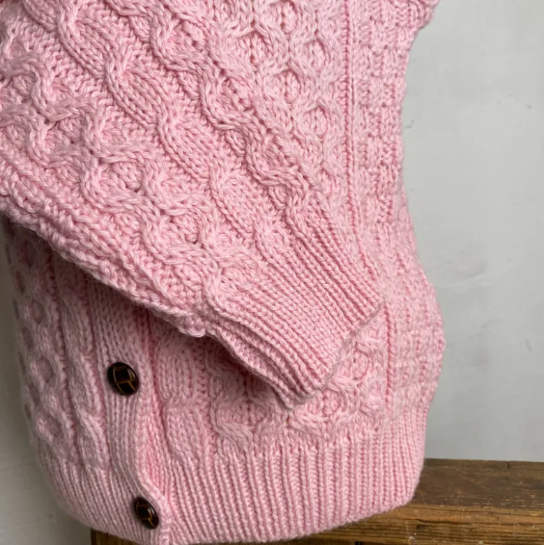 Gilet irlandais enfant rose