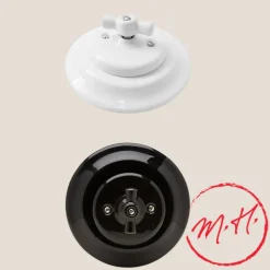 Interrupteur rotatif encastrable en porcelaine