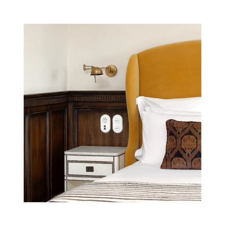 Interrupteur simple encastrable en porcelaine