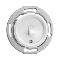 Interrupteur va & vient en duroplast blanc