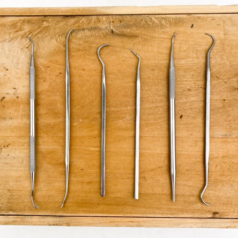 Jeu de 6 grattoirs en inox