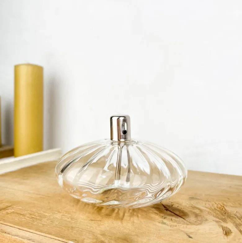 Lampe à huile ellipse striée