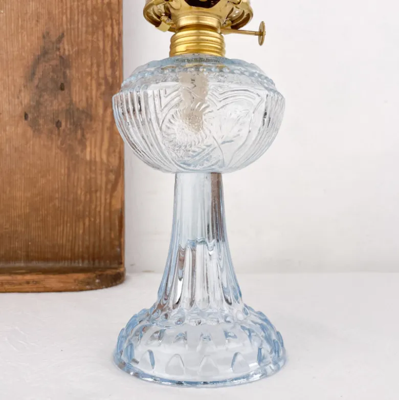 Lampe à pétrole en verre soufflé 45 cm