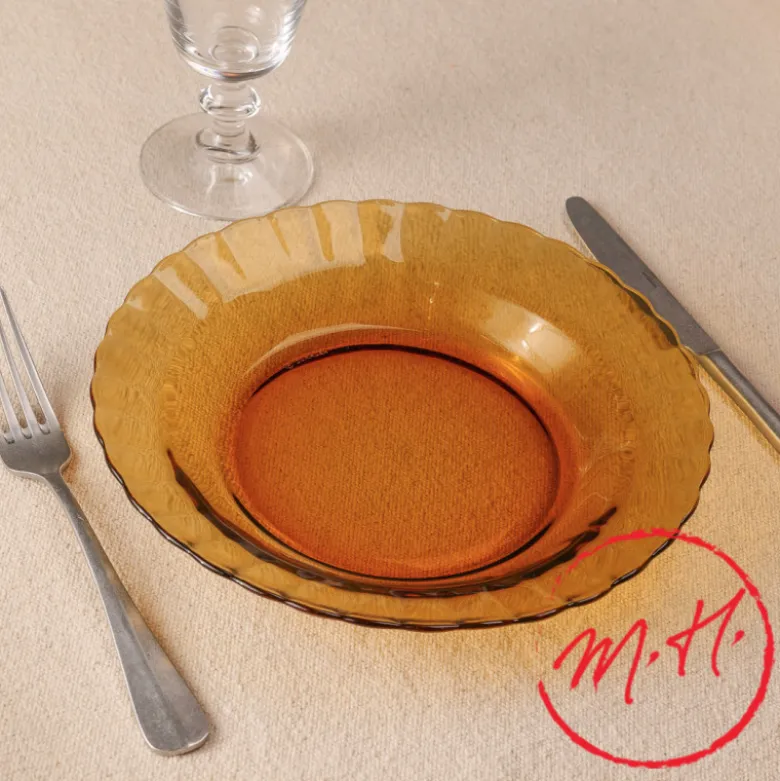 Lot de 6 assiettes creuses Picardie Duralex - Vermeil