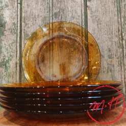 Lot de 6 assiettes plates Lys Duralex - Vermeil