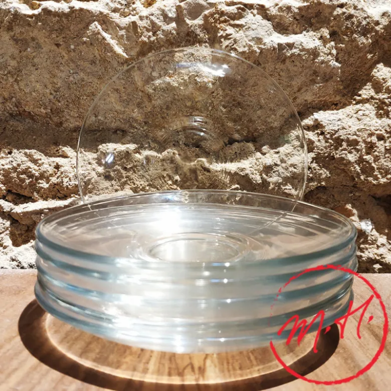 Lot de 6 soucoupes Gigogne Duralex - transparent