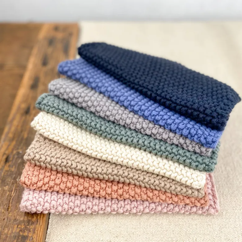 Manique en tricot coloré