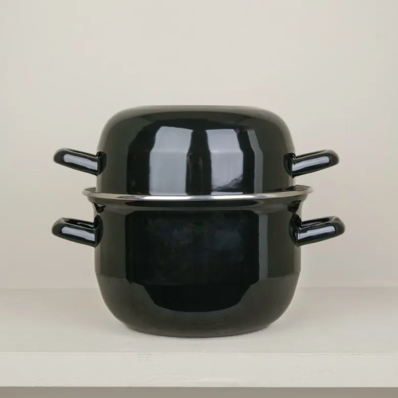 Marmite à moules émaillée