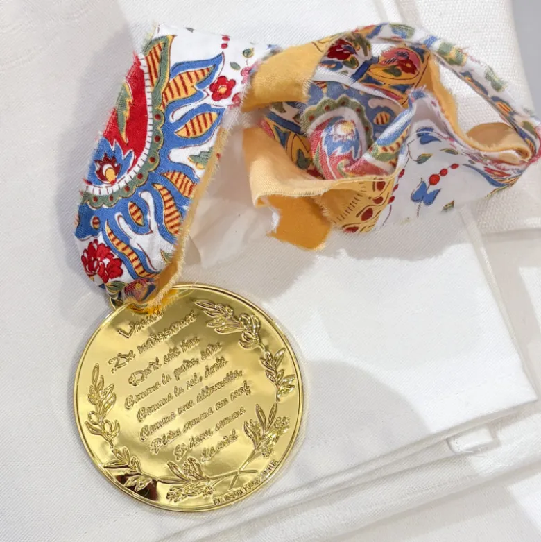 Médaille de berceau voeux de naissance
