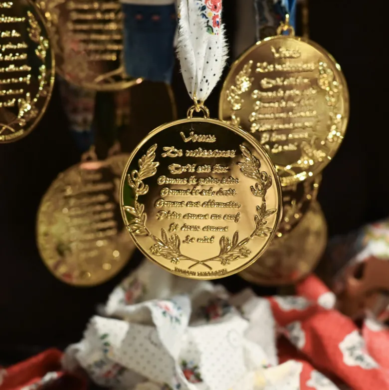 Médaille de berceau voeux de naissance