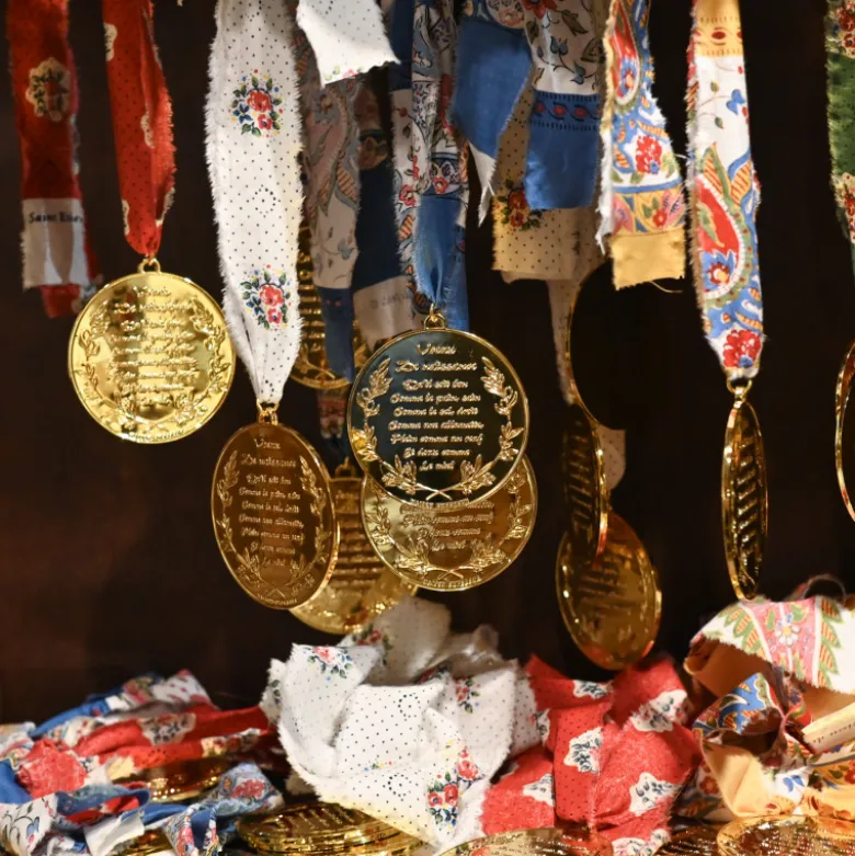Médaille de berceau voeux de naissance