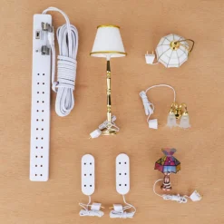 Miniature kit électrique lampes et multiprises