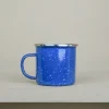 Mug de camping en émail bleu