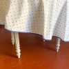 Nappe calisson ronde blanc-bleu