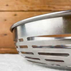 Panière en inox mat ajourée