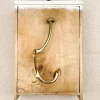 Patère porte-manteau double en laiton