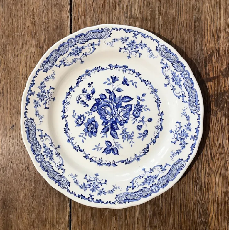 Plat rond décor floral Ø31cm