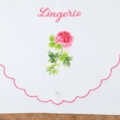 Pochette brodée Lingerie Rose
