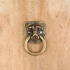 Poignée de meuble tête de lion en bronze