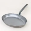 Poêle à poisson ovale DE BUYER tôle blanche