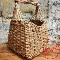 Porte-bouteilles en osier noisette