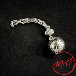 Porte-clés en argent Ballon de football