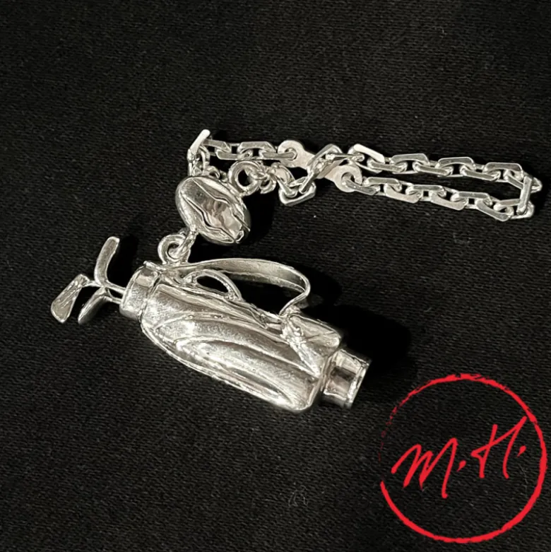 Porte-clés en argent Sac de golf