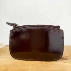 Porte-monnaie zippé en cuir