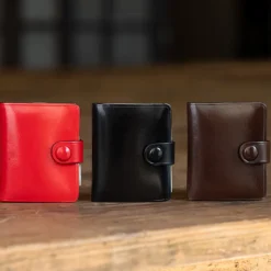 Porte-photos double en cuir