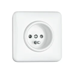Prise de terre en duroplast blanc