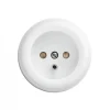 Prise en saillie 2P+T Duroplast Blanc