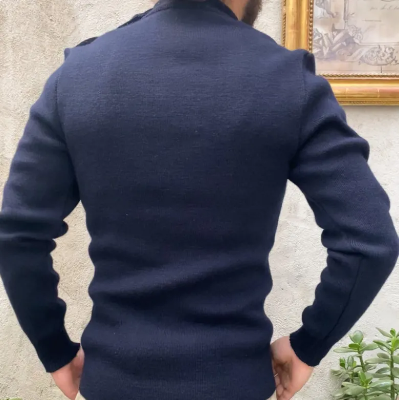 Pull col roulé marin