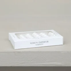 6 repose-couteaux en faïence petit pois ivoire