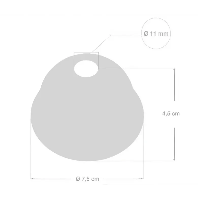 Rosace cloche en porcelaine