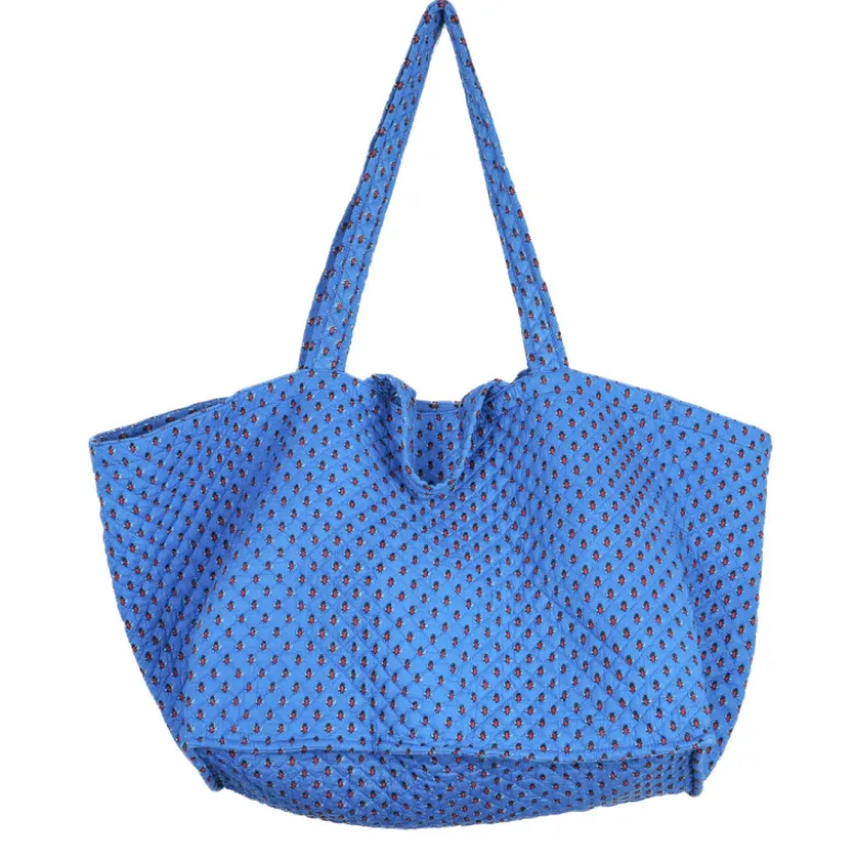 Sac géant provençal bleu motifs mouches
