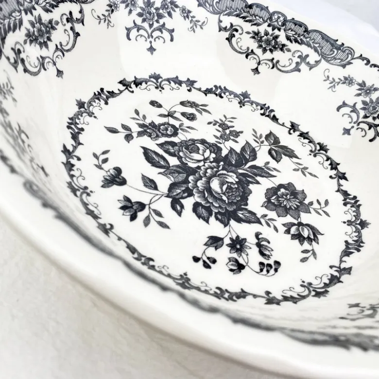 Saladier décor floral Ø24 cm